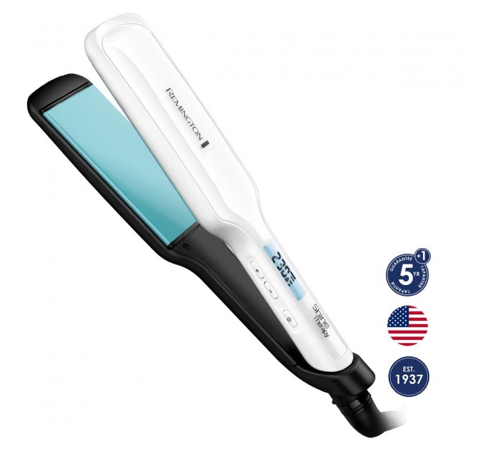 Випрямитель Remington Shine Therapy, темп.режимов-10, 150-230С, дисплей, керамика, белый