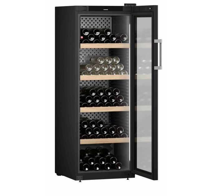 Холодильник Liebherr для вина, 168.4x60х76.3, полок - 5, зон - 1, бут-196, ST, дисплей, чорний