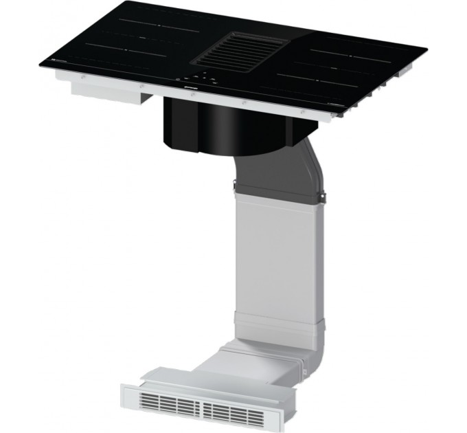 Варильна повверхня Gorenje індукційна, 83см, розширена зона, вбудована витяжка, 620м.куб/год, чорний