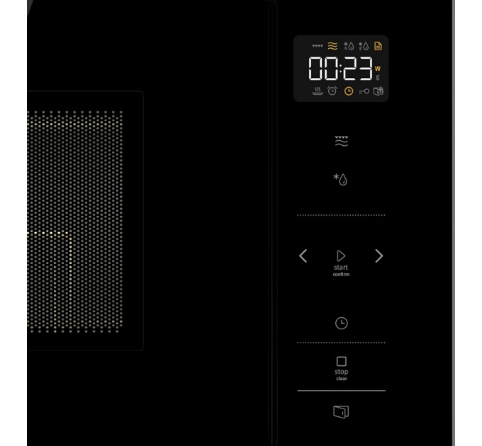 Микроволновая печь Gorenje встраиваемая, 25л, электр. управл., 900Вт, гриль, дисплей, черный