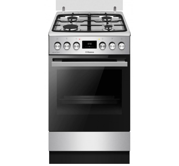 Плита Hansa комби, 65л, 50x60см, дисплей, конвекция, чугун, нерж