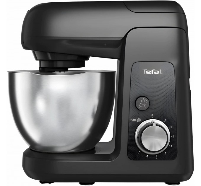 Кухонна машина Tefal Bake Partner 1100Вт, чаша-метал, корпус-пластик, насадок-8, чорний