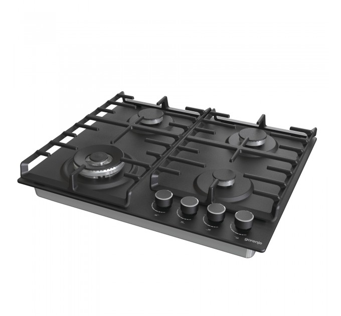 Варильна поверхня Gorenje газова, 60см, чавун, чорний
