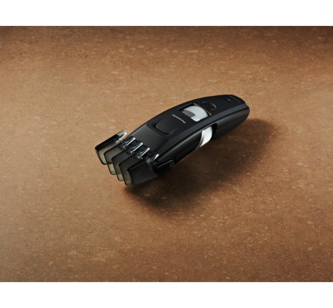 Триммер Panasonic для бороды и усов, сеть+акум., насадок-4, сталь, черный