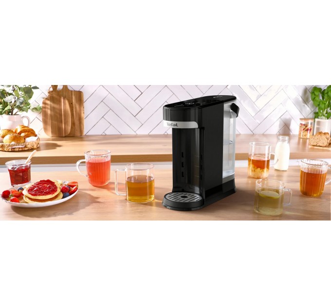 Електрочайник-диспенсер Tefal Instant Hot Water 2л, 5 темп.реж, миттєве нагрівання, сенc. управління, чорний
