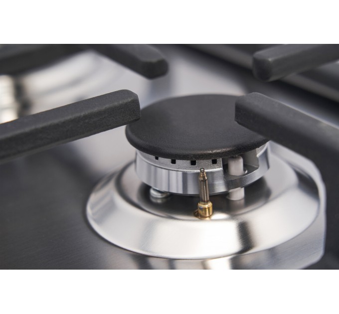 Варильна поверхня Whirlpool газова, 60см, чавун, турбо-конфорка, нерж