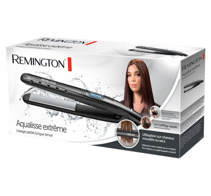 Випрямитель Remington Aqualisse Extreme, 47Вт, темп.режимов-10, 140-230С, дисплей, керамика, черный