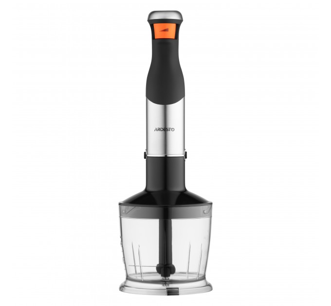 Блендер ARDESTO погружной HBG-800DWHCHC, 800Вт, 4в1, чаша-600мл, чопер 500мл, черно-серебристый