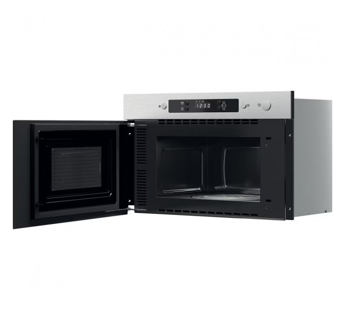 Мікрохвильова піч Whirlpool вбудована, 22л, електронне упр., 750Вт, дисплей, нерж