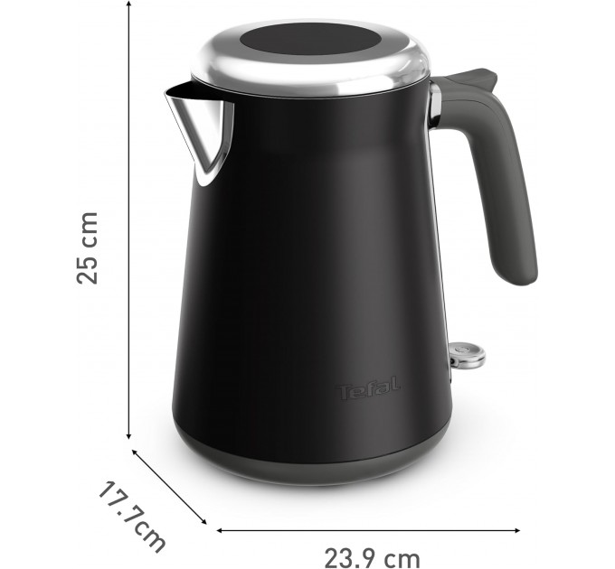 Электрочайник Tefal Collection 1.7л, Strix, нерж. сталь, черный