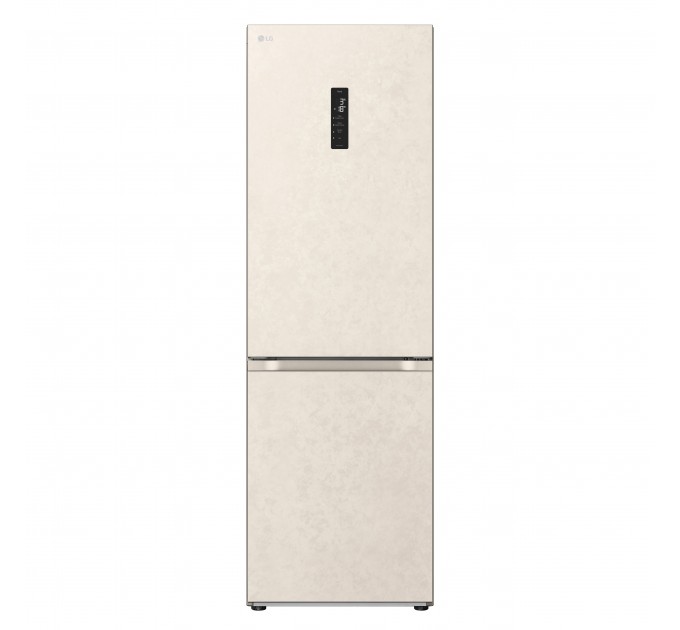 Холодильник LG з нижн. мороз., 186x60х68, холод.відд.-234л, мороз.відд.-110л, 2дв., E, NF, інв., диспл зовн., Fresh Сonverter, Metal Fresh, бежевий