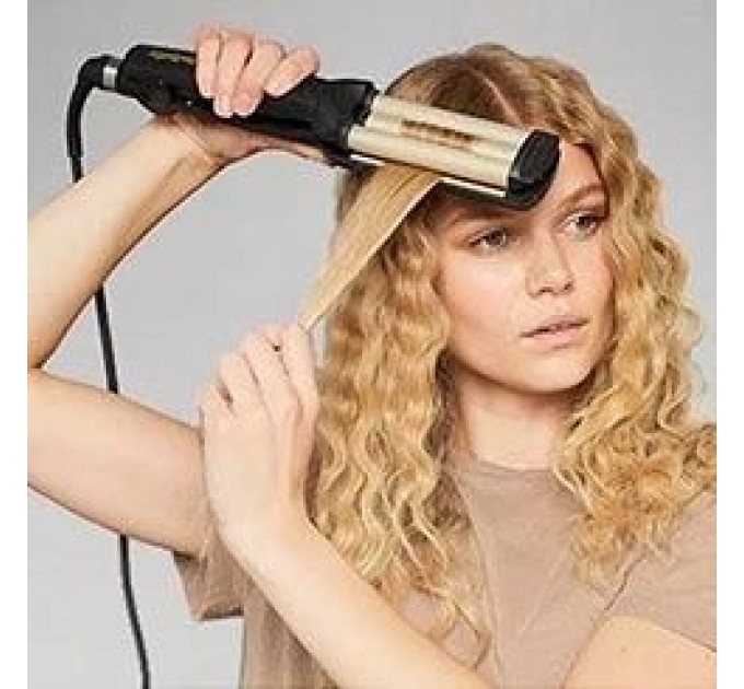 Плойка Babyliss Easy wave, гофре, темп.режимів-3, 160-200С, природні хвилі, кераміка, чорний