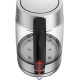 Електрочайник Tefal Glass Kettle 1.7л, скло, з підсвіткою, сріблясто-чорний