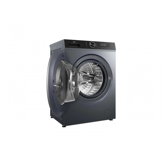 Стиральная машина TCL фронтальная, 9кг, 1400, A+++, 57см, дисплей, пар, инвертор, серый