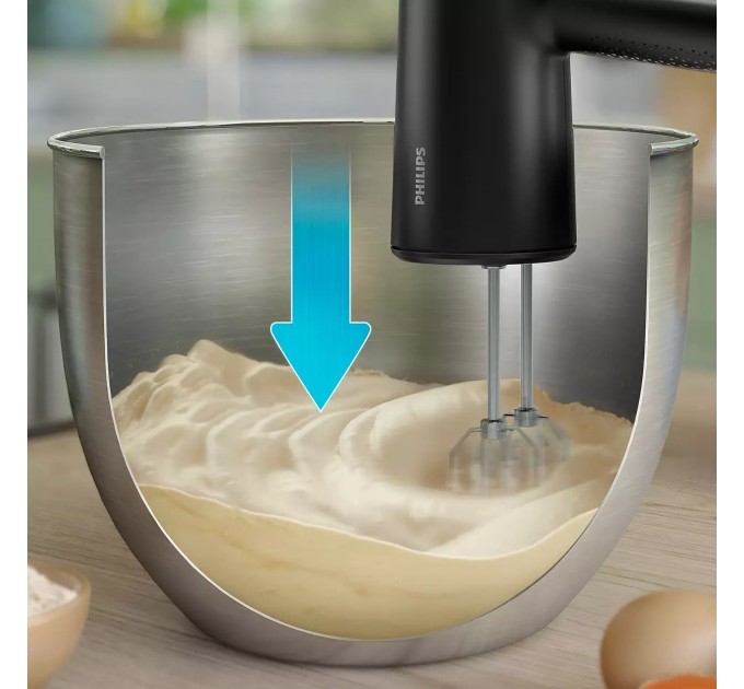 Міксер Philips ручний 5000 series 500Вт, насадки-4, блендер, турборежим, чорний