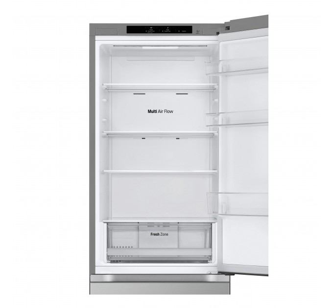 Холодильник LG с нижн. мороз., 186x60х68, холод.отд.-234л, мороз.отд.-107л, 2дв., А++, NF, инв., диспл внутр., зона св-ти, серебристый