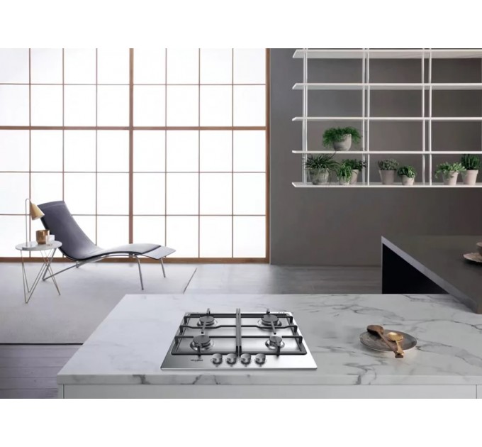 Варильна поверхня Whirlpool газова, 60см, чавун, турбо-конфорка, нерж