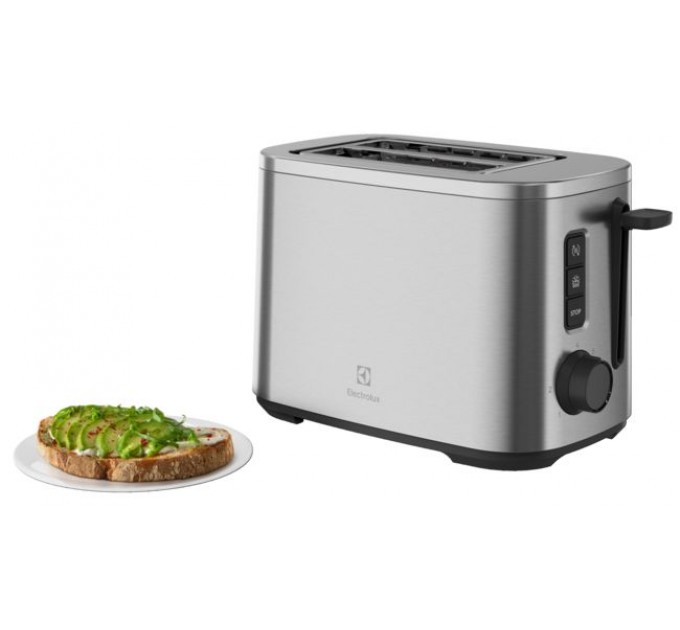 Тостер Electrolux 800Вт, дисплей, металл