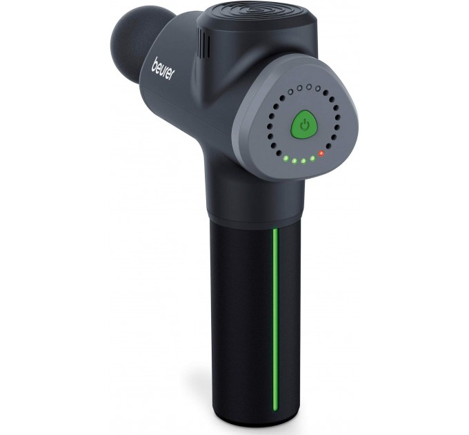 Массажер Beurer для тела, литий-ионный аккум., фасциальный, 6 насадок, черный