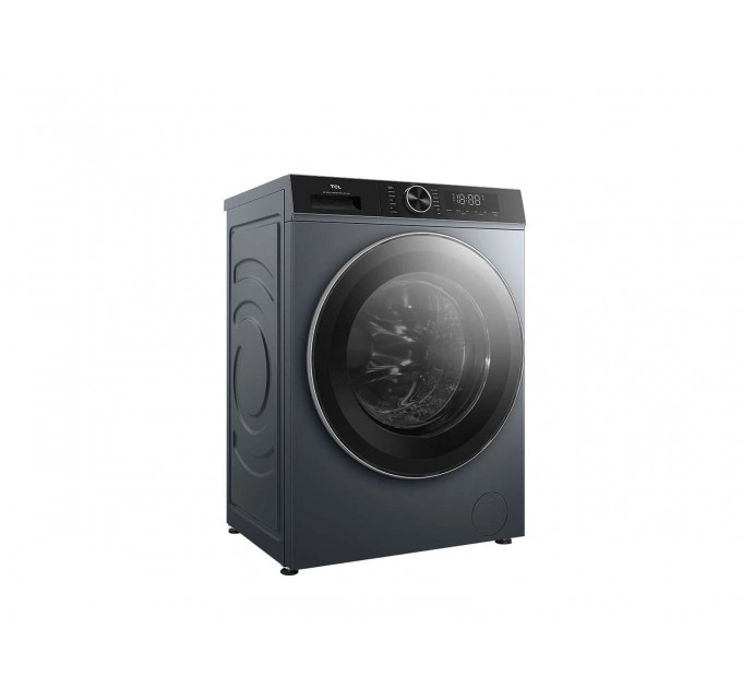 Стиральная машина TCL фронтальная, 9кг, 1400, A+++, 57см, дисплей, пар, инвертор, серый