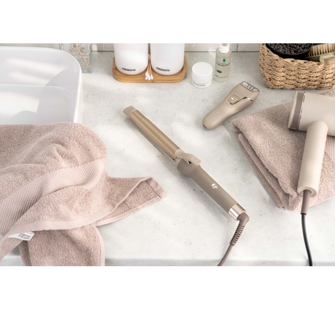 Плойка ARDESTO Pearl Cream HC-Y700PER , 48Вт, >200С, дисплей, керамика, бежевый