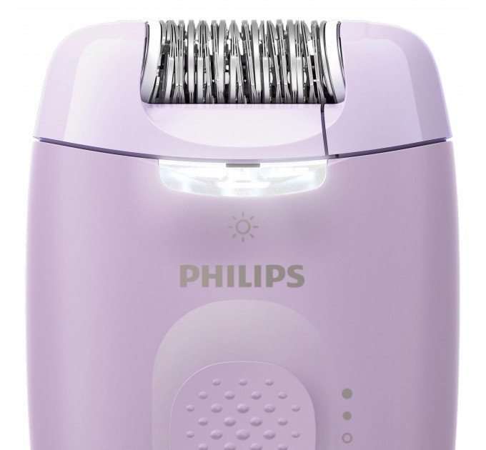Эпилятор Philips Series 2000 дисковый, от сети, сух., с подсветкой, насадок-3, фиолетовый