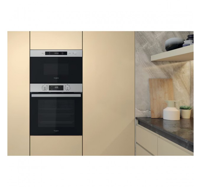 Мікрохвильова піч Whirlpool вбудована, 22л, електронне упр., 750Вт, дисплей, нерж