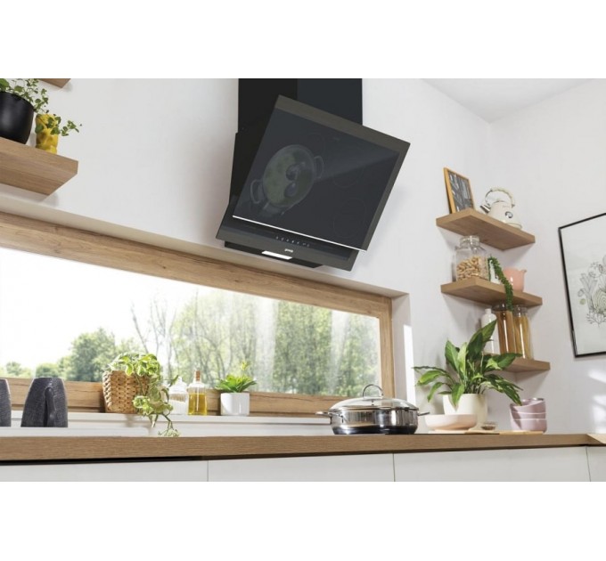 Вытяжка Gorenje наклонная, 60см, 639м.куб/ч, черный