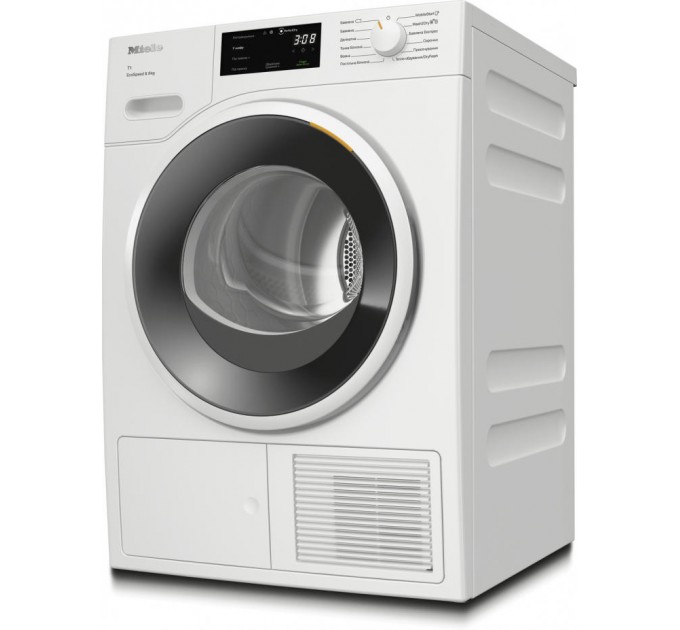 Сушильна машина Miele TWC 640 WP тепловий насос, 8кг, A+++, 64.3см, дисплей, інвертор, люк чорний, білий
