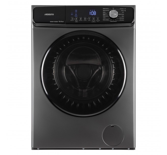 Стирально-сушильная машина ARDESTO фронтальная Black Mars, 10(6)кг, 1400, А+++, 60см, дисплей, пар, инвертор, серебристый