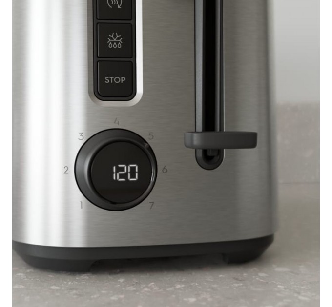 Тостер Electrolux 800Вт, дисплей, металл