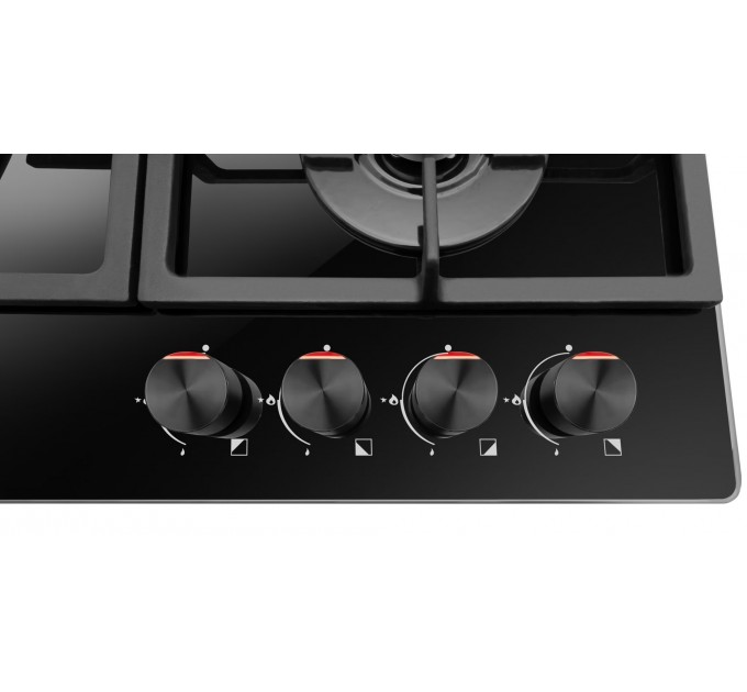 Комплект Hansa (духовка электрическая + поверхность газовая на стекле), черный