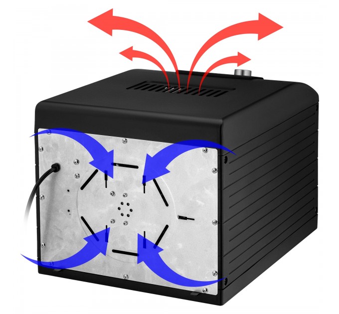 Сушка для продуктов Sencor, 500Вт, поддонов -6x2см, диаметр-33см, макс-70°С, сетка для ягод, металл, пластик, черный
