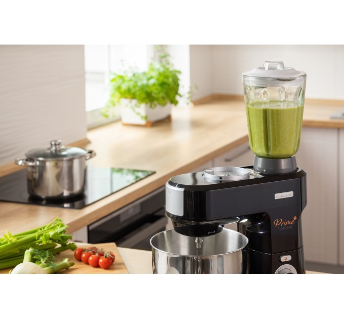 Кухонная машина Sencor 1000Вт, чаша-металл, корпус-пластик, насадок-15, черный