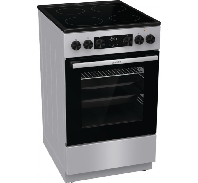 Плита Gorenje электрическая стеклокерамическая, 70л, 50x60см, дисплей, программатор, серый