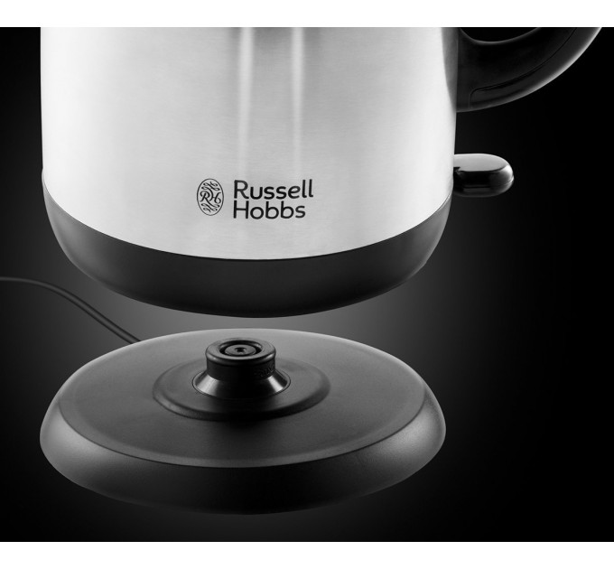 Електрочайник Russell Hobbs Adventure 1.7л, метал, сріблясто-чорний