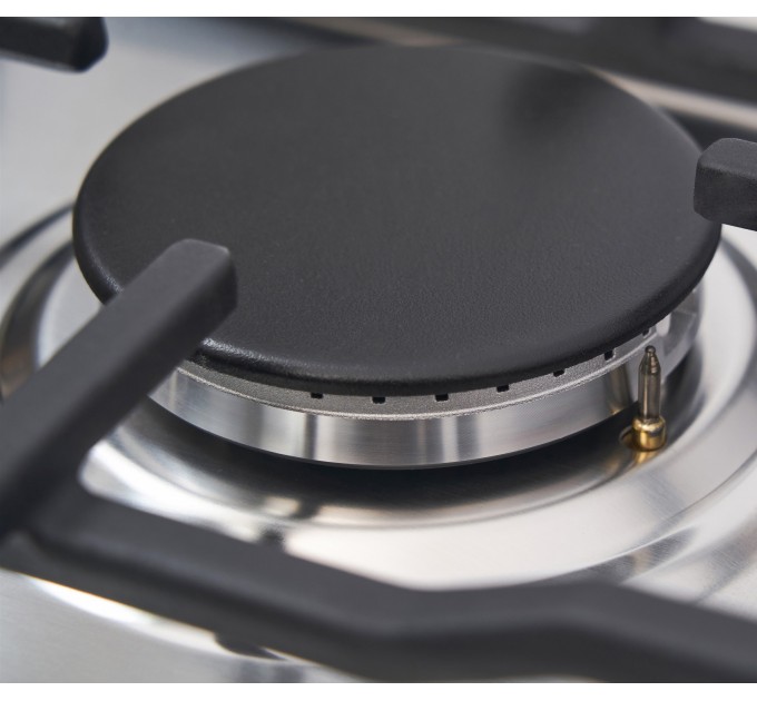 Варильна поверхня Whirlpool газова, 60см, чавун, турбо-конфорка, нерж