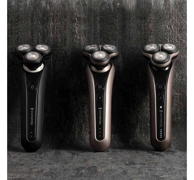 Бритва електр. Remington Limitless X9, роторная, 5.5Вт, бритв.головок-3, Li-Ion, сух.+влажн., триммер, черно-коричневый