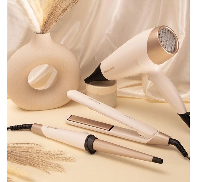 Випрямляч Remington Shea Soft, >300Вт, темп.режимів-5, 150-230С, кераміка, біло-золотий