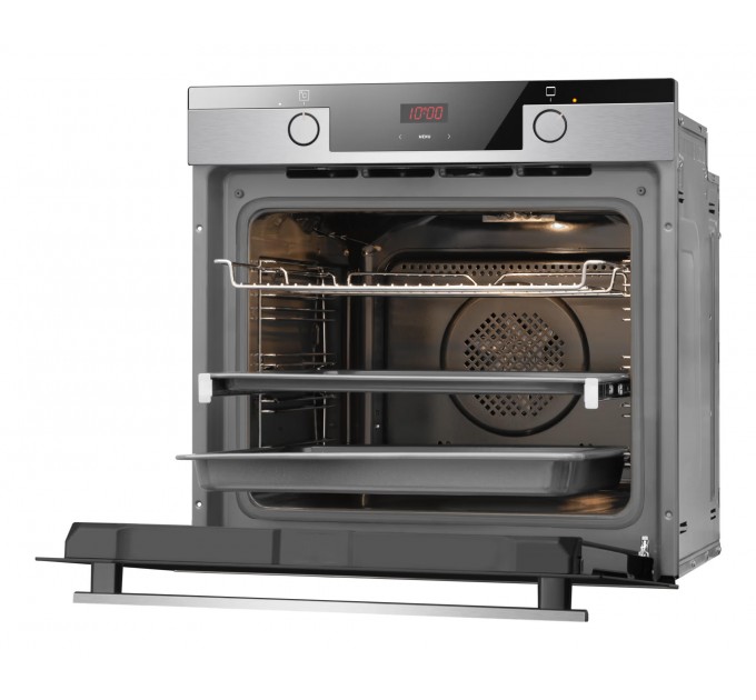 Духовой шкаф Hansa электрический, 77л, A, дисплей, конвекция, нерж