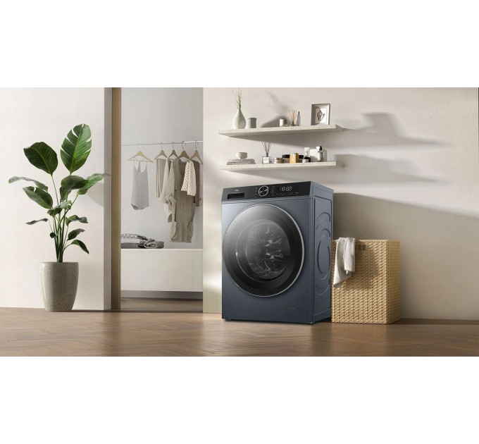 Стиральная машина TCL фронтальная, 9кг, 1400, A+++, 57см, дисплей, пар, инвертор, серый