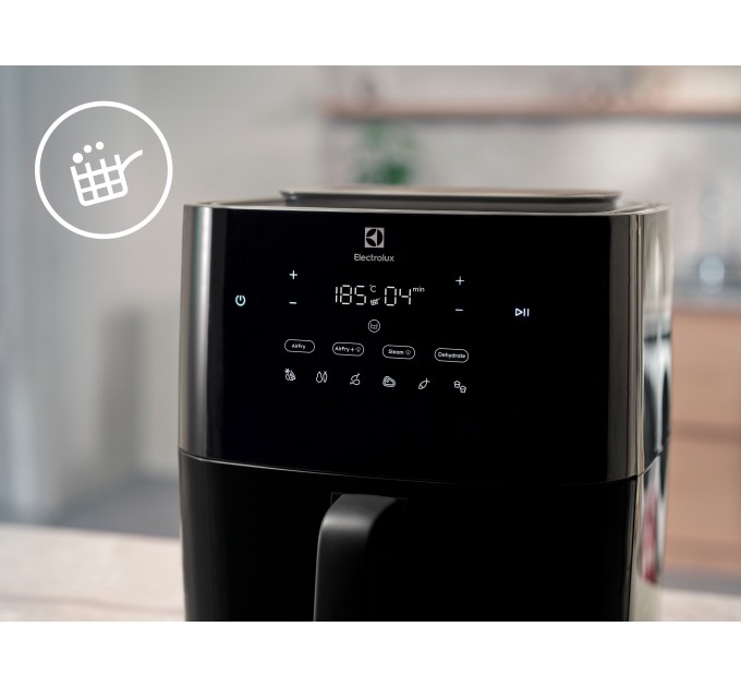 Мультипіч Electrolux 1800Вт, чаша-6.8л, сенсорне керування, 6 авто. програм, пара, пластик, чорний