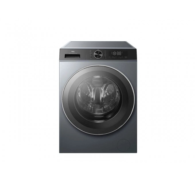 Стиральная машина TCL фронтальная, 9кг, 1400, A+++, 57см, дисплей, пар, инвертор, серый