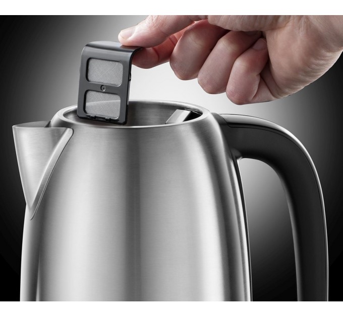 Електрочайник Russell Hobbs Adventure 1.7л, метал, сріблясто-чорний