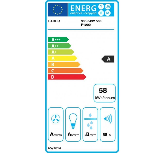 Витяжка Faber купольна, 37см, 1169м.куб/год, Cylind I.Evo Plus Wh Gloss A37, білий