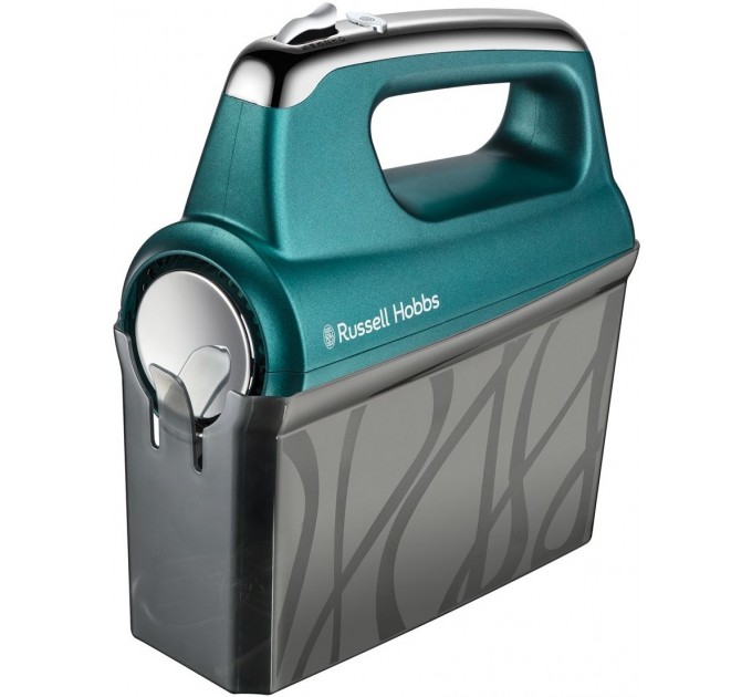 Миксер Russell Hobbs ручной Turquoise, 350Вт, насадки-4, турбо, бирюзовый