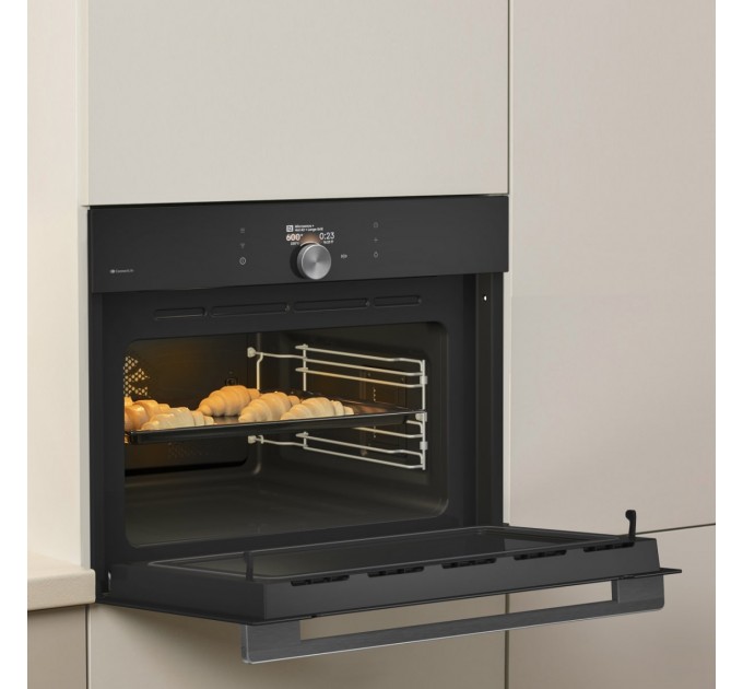 Духова шафа Gorenje електрична компактна, 50л, A+, дисплей, Wi-Fi, ф-ція мікрохвиль, чорний