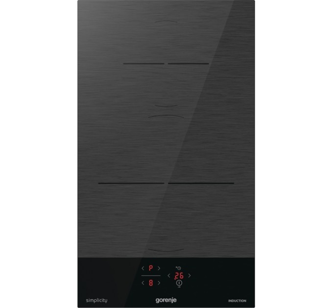 Варочная поверхность Gorenje индукционная, 30см, Домино, PowerBoost, объединение конфорок, черный