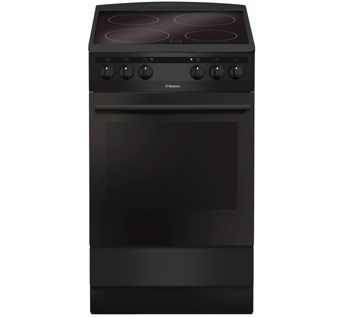Плита Hansa электрическая стеклокерамическая, 50х60см, 65л, черный