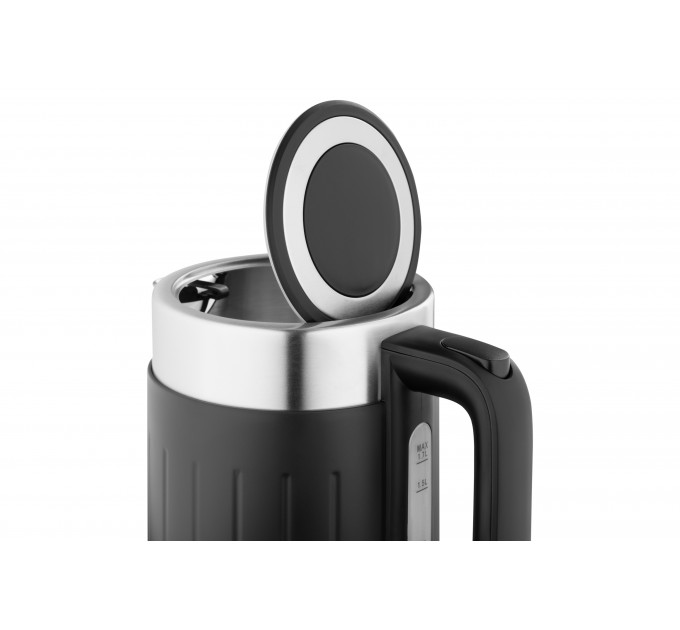 Электрочайник ARDESTO 1.7л, Strix, двойные стенки, черный матовый